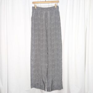 Tucker Camilla Pant Grey Corduroy Print Silk Crepe De Chine Long Tall Wide Leg